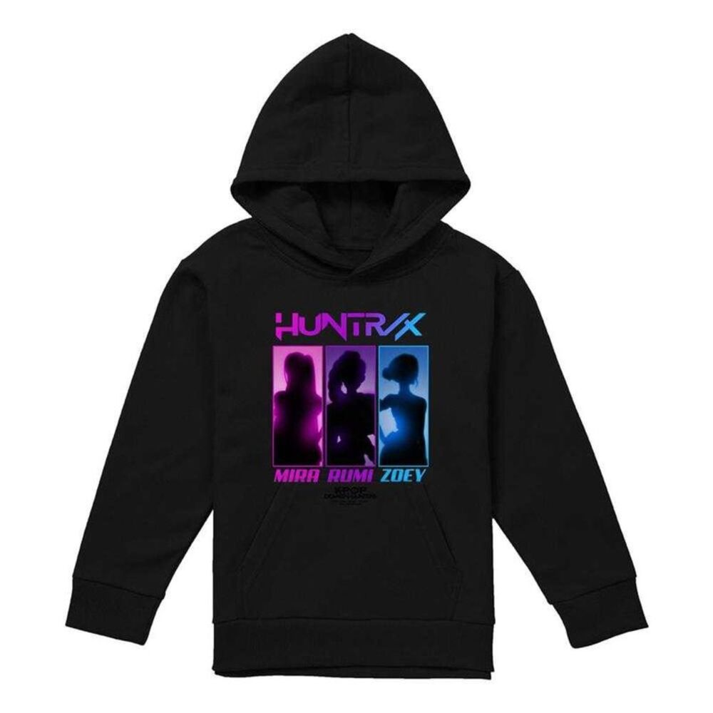 K-Pop Demon Hunters Childrens/Kids Huntr/X Spotlight Pullover Hoodie / Black